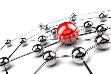 Internet and networking concept.3D netの写真素材