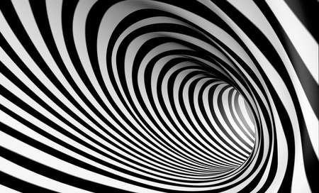 3d abstract spiral background in black and whiteの写真素材
