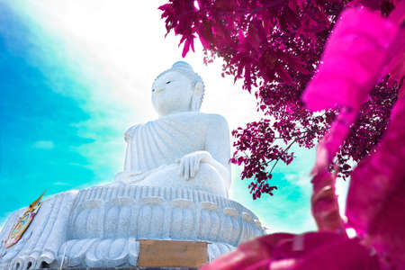 Big Buddha in phuket island.Temple and monastery in Thailandの写真素材
