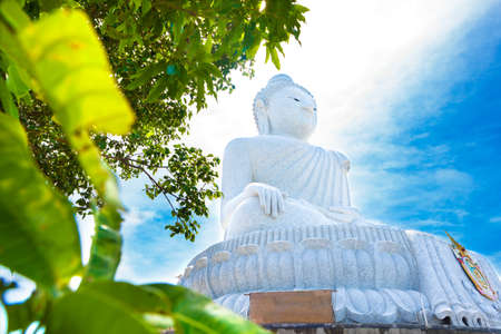 Big Buddha in phuket island.Temple and monastery in Thailandの写真素材