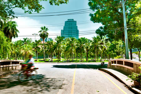 Lumphini Park scenery,Bangkok,Thailand.の写真素材
