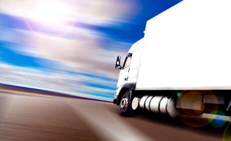 Abstract background Trucks and transport.Highway and delivering.Speed deliveringの写真素材