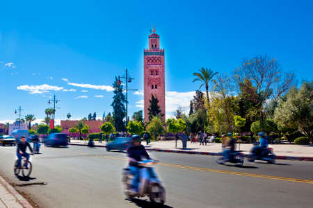 travel concept around the world.Koutoubia mosque, Marrakech, Morocco.の写真素材