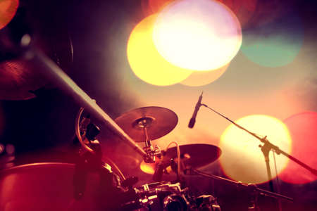 Live music.Concert and band on stage.Festival and show backgroundの写真素材