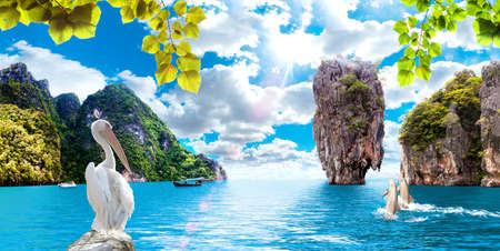Scenery Thailand sea and island .Adventures and travel conceptの写真素材