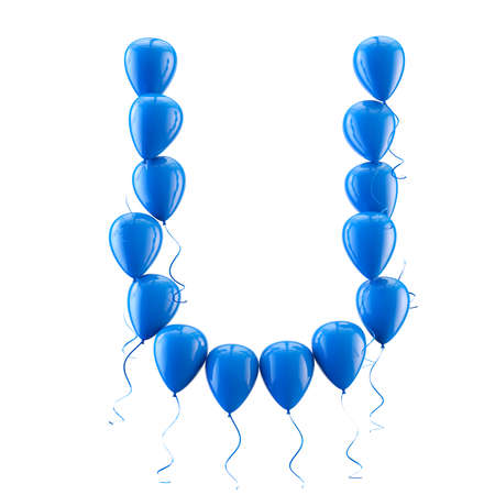 3D rendering.Funny balloons letter for  birthday party and celebrationsの写真素材
