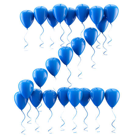 3D rendering.Funny balloons letter for  birthday party and celebrationsの写真素材