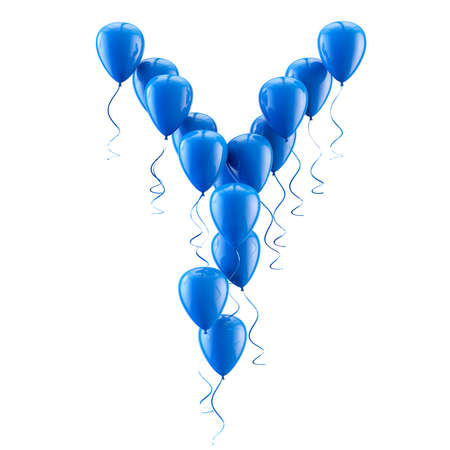 3D rendering.Funny balloons letter for  birthday party and celebrationsの写真素材