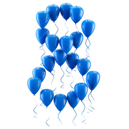 3D rendering.Funny balloons letter for  birthday party and celebrationsの写真素材