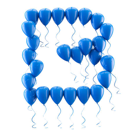 3D rendering.Funny balloons letter for  birthday party and celebrationsの写真素材