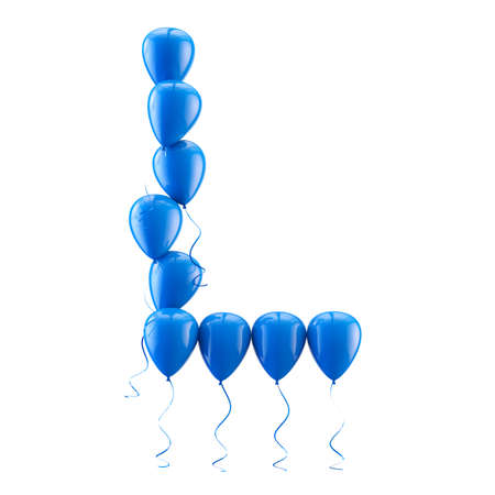 3D rendering.Funny balloons letter for  birthday party and celebrationsの写真素材