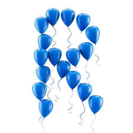3D rendering.Funny balloons letter for  birthday party and celebrationsの写真素材