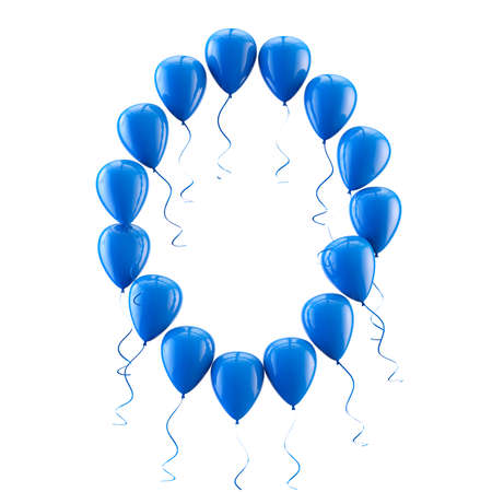 3D rendering.Funny balloons letter for  birthday party and celebrationsの写真素材