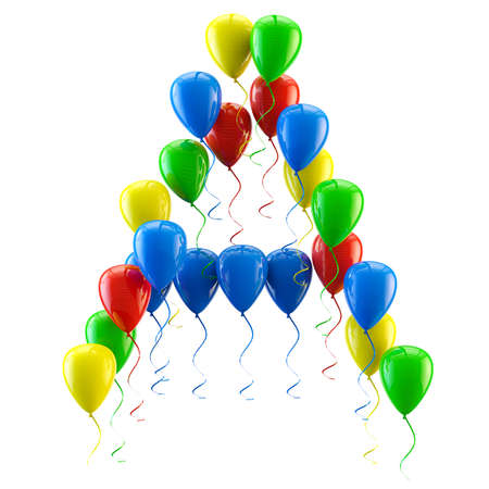 3D rendering.Funny balloons letter for  birthday party and celebrationsの写真素材