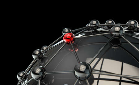 Abstract concept of technology  and partner.3d illustration of communicate and business technologyの写真素材