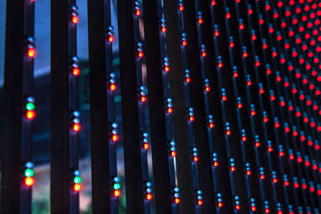 Close up image of Energy saving with LED lighting technology.Abstract Led wall or screen backgroundの写真素材