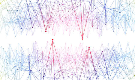 Abstract net isolated over white background.Networking and internet concept.Connection and communication.Lines and dots structureの写真素材