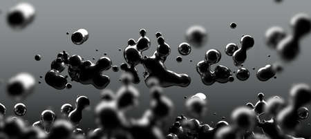 Ink or fluid shapes.Science physics and chemistryの写真素材