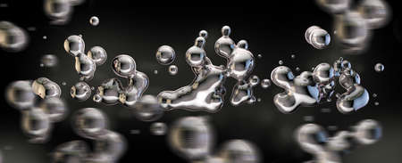 Ink or fluid shapes.Science physics and chemistry