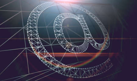 Arroba or at symbol or sign.3d illustrationの写真素材