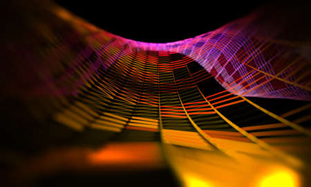 Abstract background of technology and science. Mesh or net with lines and geometrics shapes...
