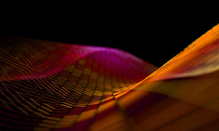 Abstract background of technology and science. Mesh or net with lines and geometrics shapes detail.3d illustrationの写真素材
