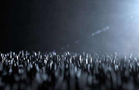 Empty dark space and rough floor surface.Spot light and fog or mist.Abstract surface background. 3d renderingの写真素材