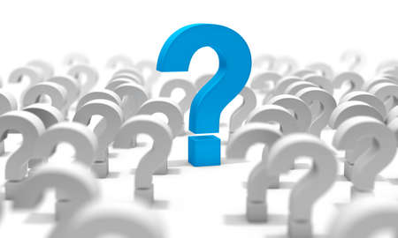 Question mark isolated over white background.Concept of doubts and questions.Question icon.3d illustrationの写真素材