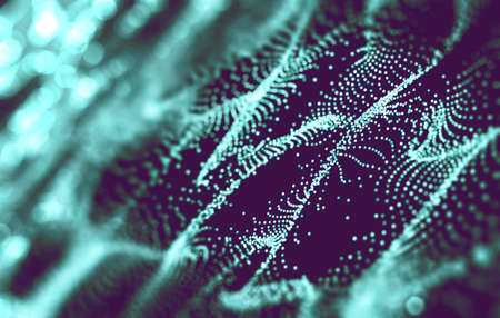 Network and data net system abstract background.Structure and connection.3d illustration.Technology...