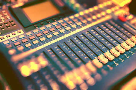 Mixer and analog parametric equalizer.の写真素材