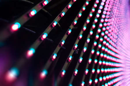 Lights led bulb detail. Close up panel of stage lighs equipment.の写真素材