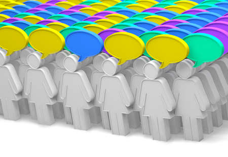 Concept of feminism and equality between men and women. Questions and doubts of women.3d illustrationの写真素材