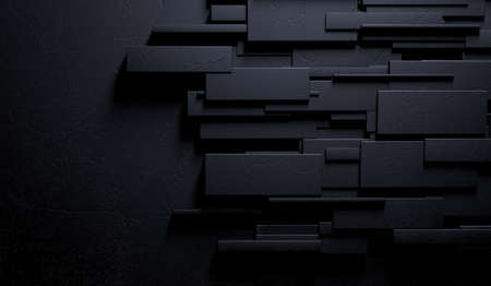 3d illustration of modern and elegant wall. Sophisticated interior architectureの写真素材