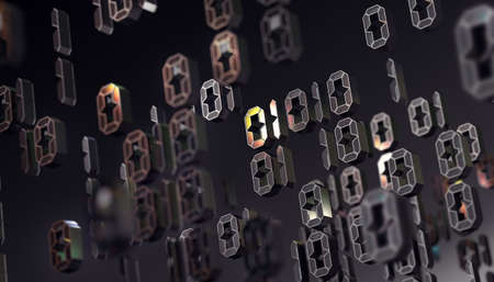 Binary code and machine data in screen.Technology and computingの写真素材