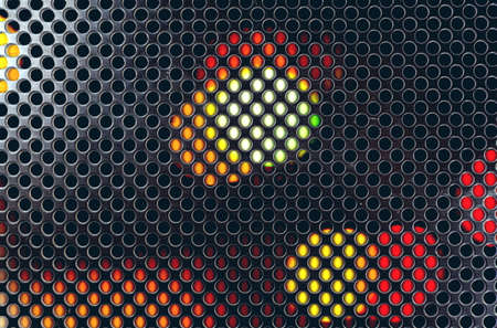 Abstract background holes and grille.Metal grid backgroundの写真素材