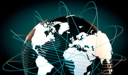 Commercial agreements and internet.Telecommunications and communication networksの写真素材