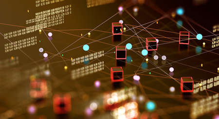 Big data and communication. Internet and data analysis on the web. Teamwork and IT software...