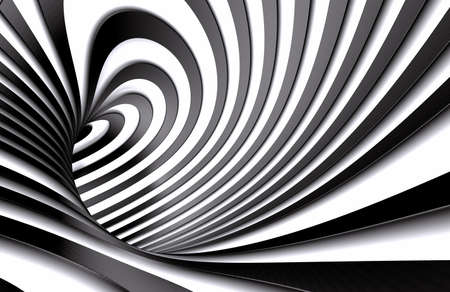 Abstract tunnel or infinite hole in concept of vertigoの写真素材