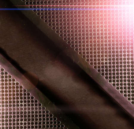 Front image of metal grille of amplifier or music loudspeaker.の写真素材