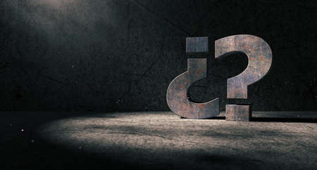 Concept of doubts and questionnaire.Ask and question.3d illustrationの写真素材