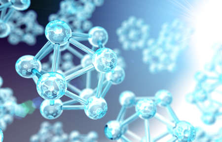  Molecule or atom design, Abstract structure for Science or chemical  backgroundの写真素材