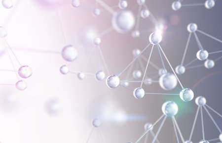  Molecule or atom design, Abstract structure for Science or chemical  backgroundの写真素材