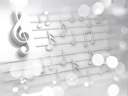 Song and melody concept.3d illustration for music festivals and jazz and pop concerts.の写真素材