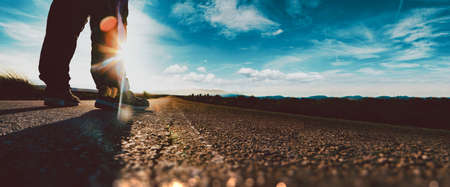 Adventur lifestyle and extreme travel road vacations