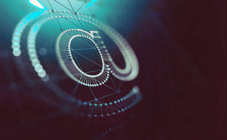 3d illustration of internet technology.