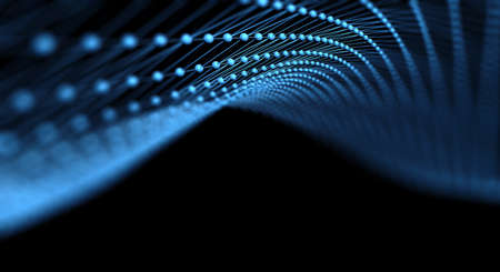 Network and data net system abstract background.Structure and connection.3d illustrationの写真素材