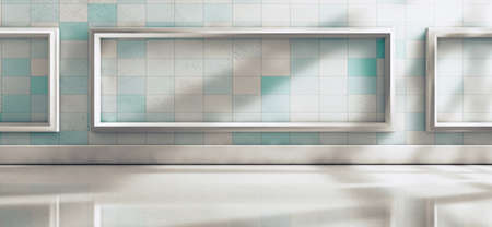 Home architecture, white wood floor and white wall.3d illustrationの写真素材