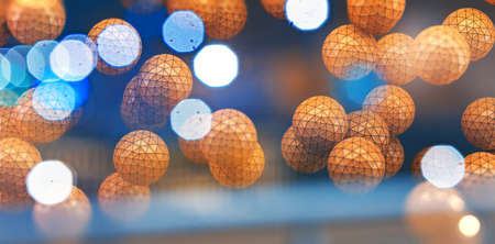 Abstract background with balls and geometric shapes