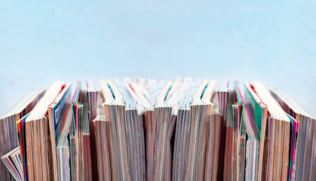Newspaper and journal. Entertainment and leisure. Publication in magazine and books background....