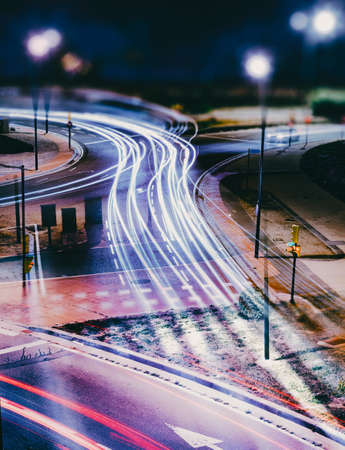 Abstract Motion Blur and traffic lights in the City.の写真素材